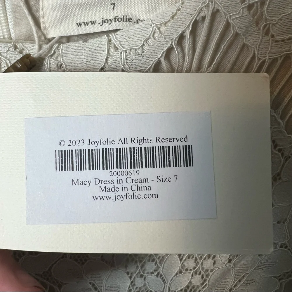 Joyfolie - Girls Cream Lace Bodice Maxi Dress NWT - Size 7